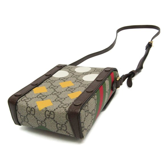 GUCCI GG Supreme Leather Shoulder Bag Beige/Brown/Green/Red - Picture 3 of 13